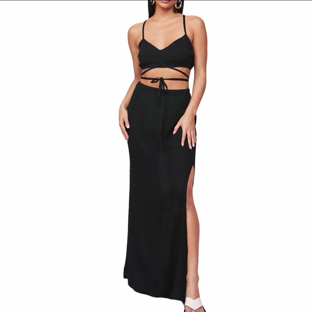 Nasty Gal Top and Maxi Skirt Beach Cover Up Set